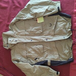 Sportscaster‎ Green Outdoors Fishing Mesh Multi-Pockets Rain Jacket XL